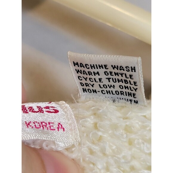 Vintage Collections Plus Womens Open Cardigan Size Large Ivory Pockets - Picture 8 of 9